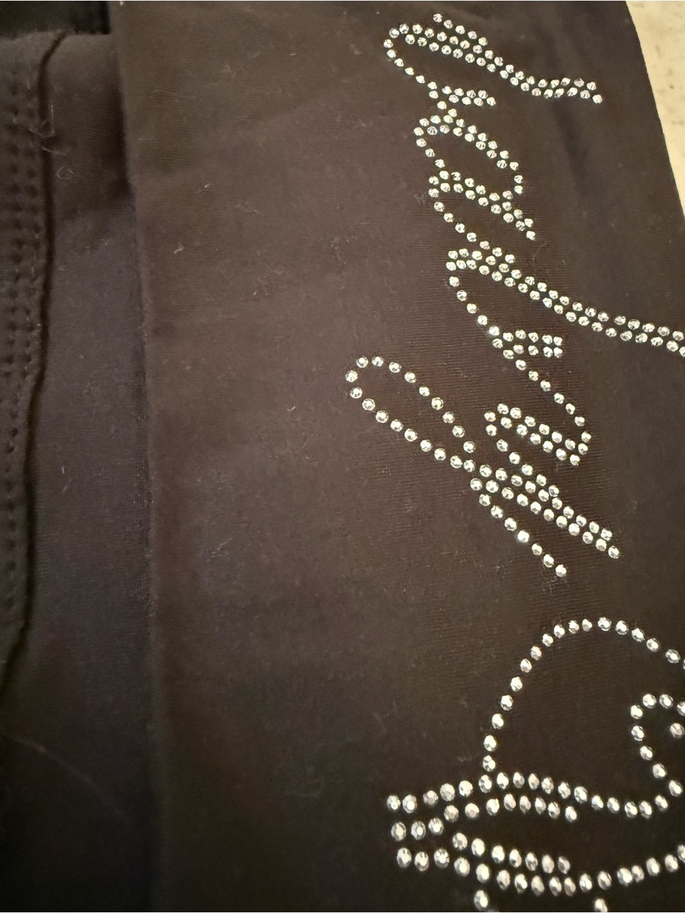 Baby Phat Black Flared Leggings with Logo Waistband - Picture 5 of 6